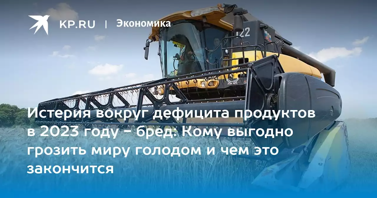 Истерия вокруг дефицита продуктов в 2023 году - бред: Кому выгодно грозить миру голодом и чем это закончится