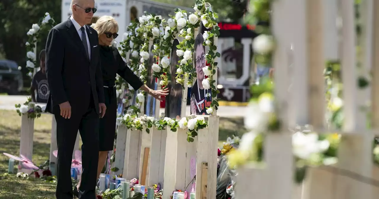 Biden meets with victims' families in Uvalde, Texas; Justice Department to review police response