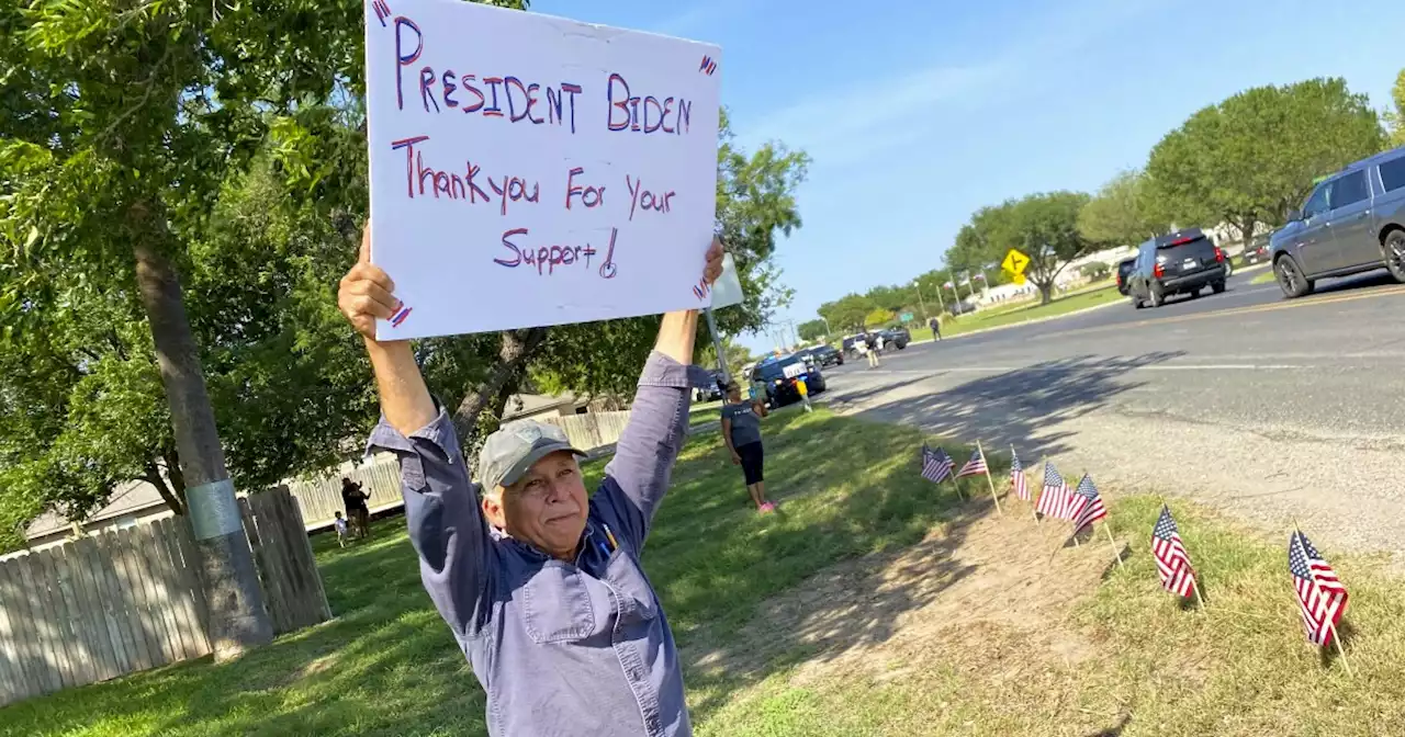 For one Uvalde couple, a very welcome presidential landing right across the street