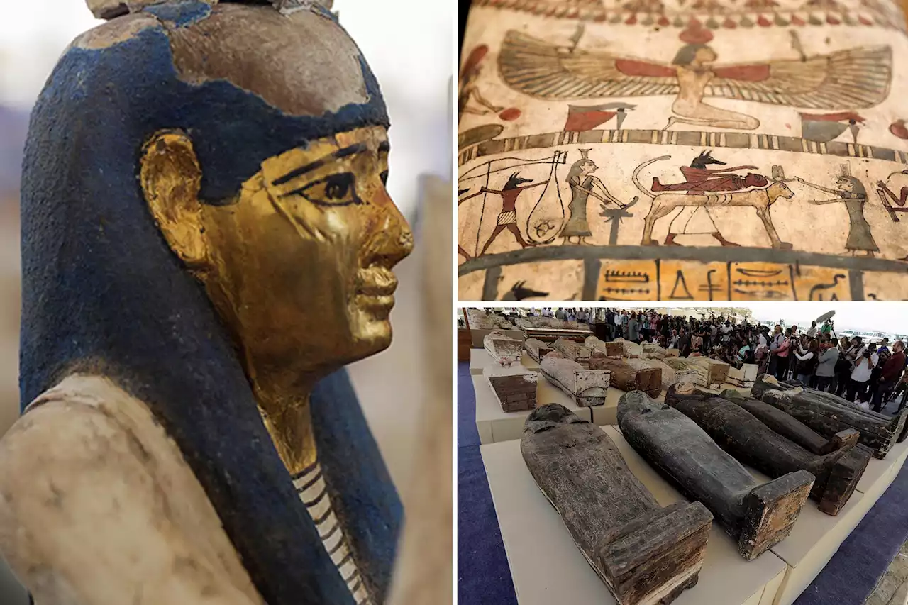 Egypt unveils newly discovered 2,500-year-old artifacts near Cairo