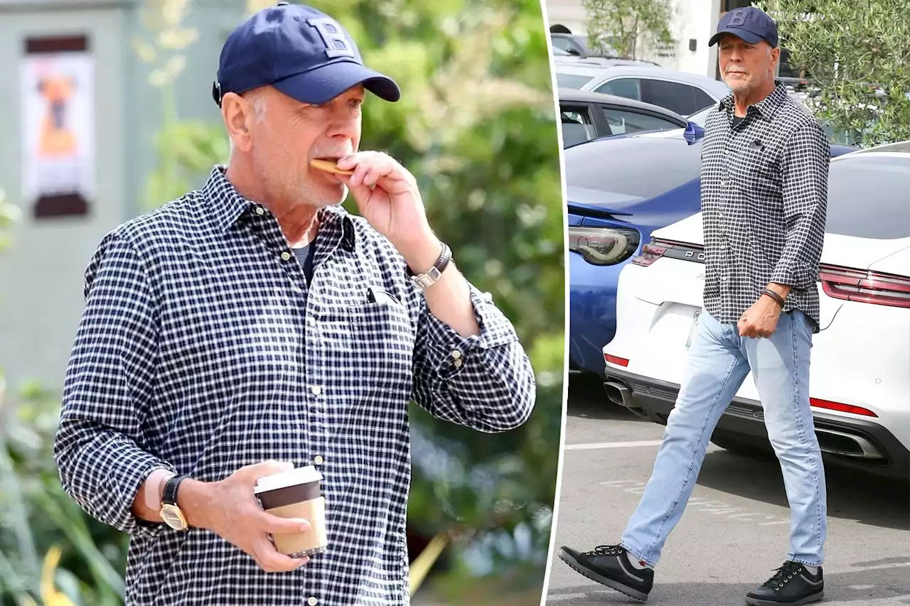 Bruce Willis enjoys a sunny day out with friends after aphasia diagnosis