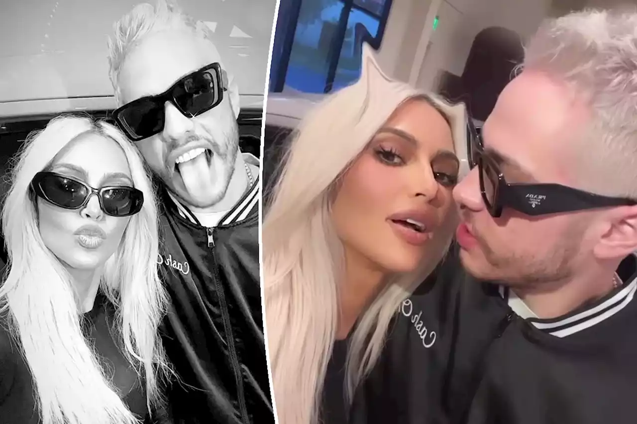 Kim Kardashian kisses Pete Davidson in PDA-packed videos on Instagram