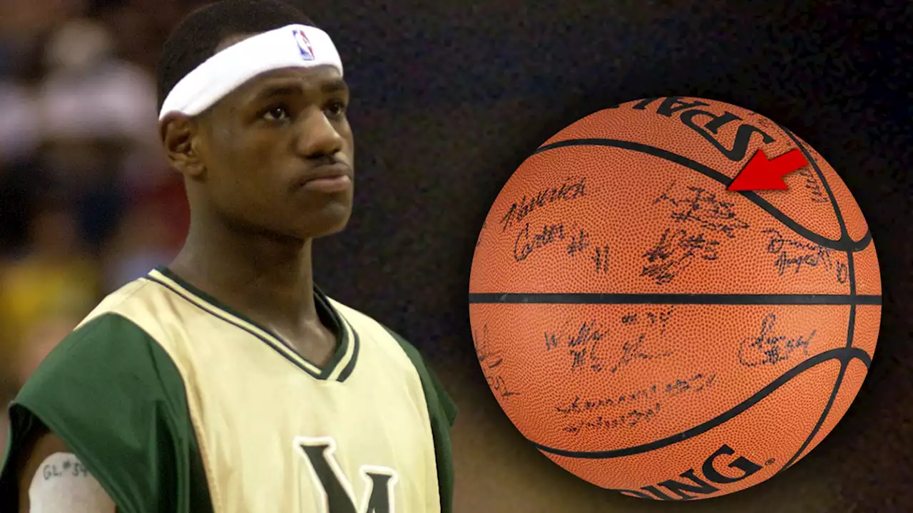 LeBron James Autographed Basketball W/ H.S. Teammates Hits Auction