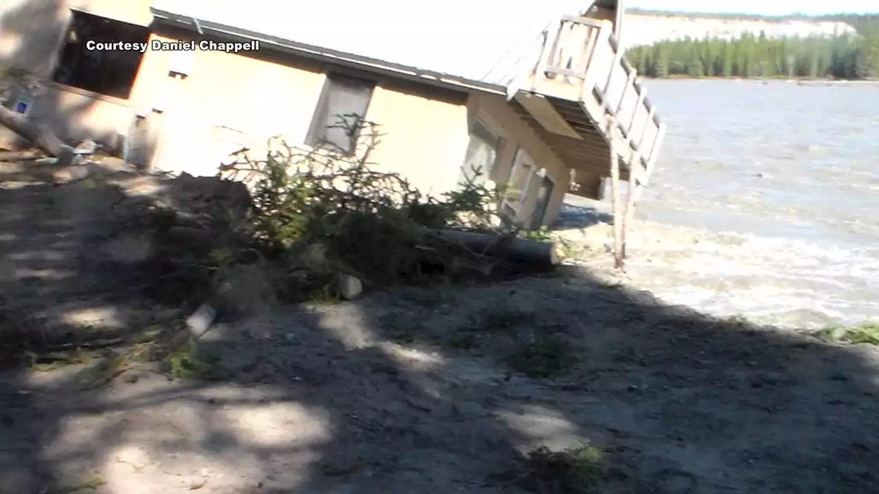 Home swept away amid Copper River flooding, other homes in danger