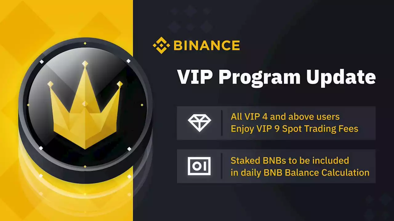 Binance VIP Program Upgrade: Enjoy VIP 9 Equivalent Spot Trading Fees | Binance Support