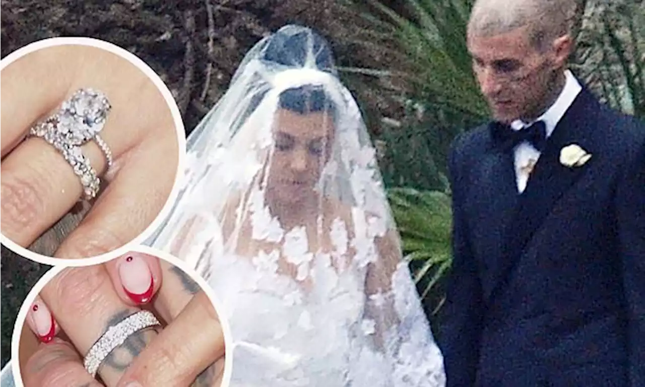 Kourtney Kardashian reveals diamond eternity wedding bands