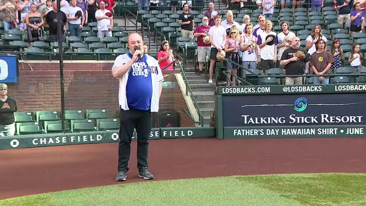 Zac Brown Band founding member sings National Anthem at Diamondbacks game in hopes of raising ALS awareness