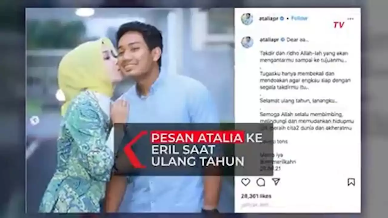 Pesan Atalia Ibunda Eril Saat Ulang Tahun: Takdir dan Ridho Allah yang Akan Mengantarmu