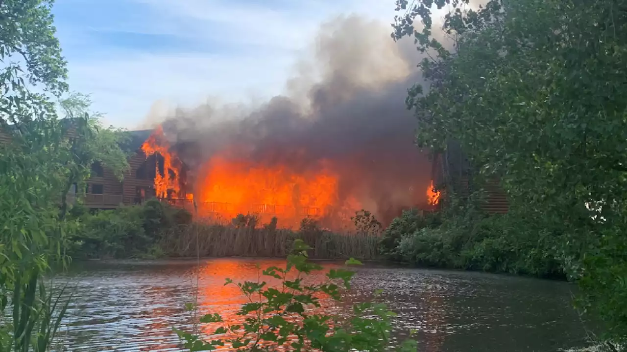 Large Fire Erupts at Grand Bear Resort Near Starved Rock State Park