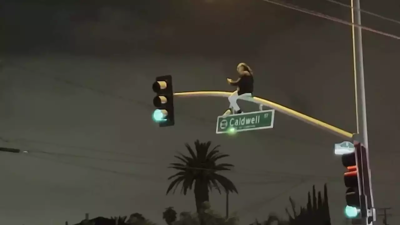 Video Captures Fireworks, Man on Top of Sign in Compton Street Takeover