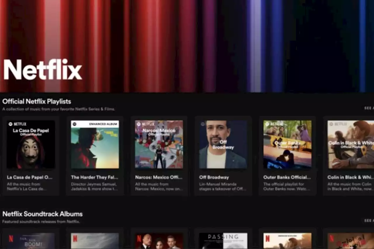 Spotify lança 'Netflix Hub' com playlists de séries e filmes