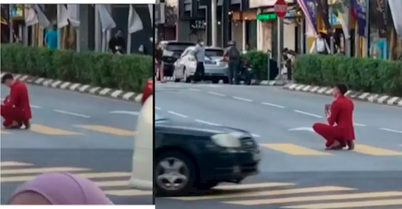 Influencer caught filming content on busy street in Bukit Bintang