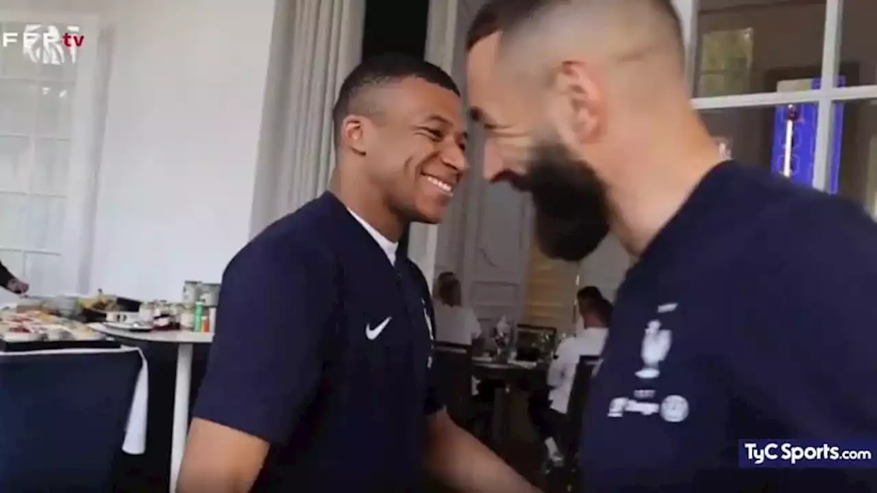 Benzema se reencontró con Mbappé tras la renovación con PSG: así reaccionó - TyC Sports