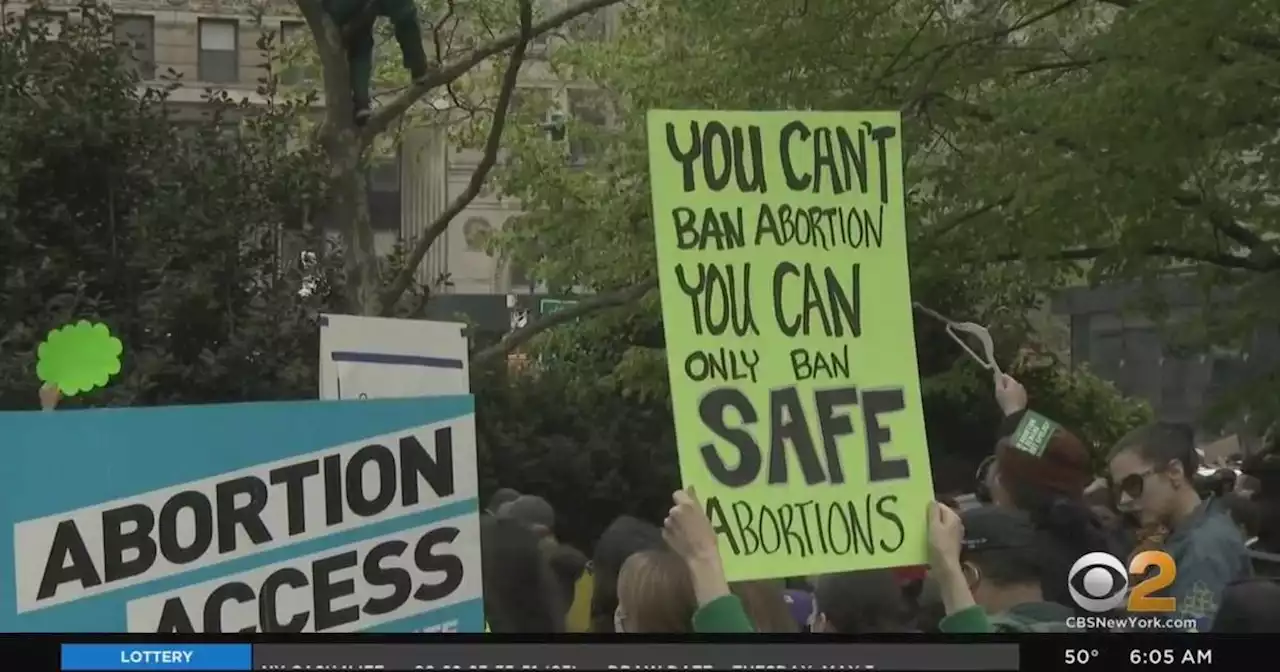 New Yorkers take to the streets over abortion rights