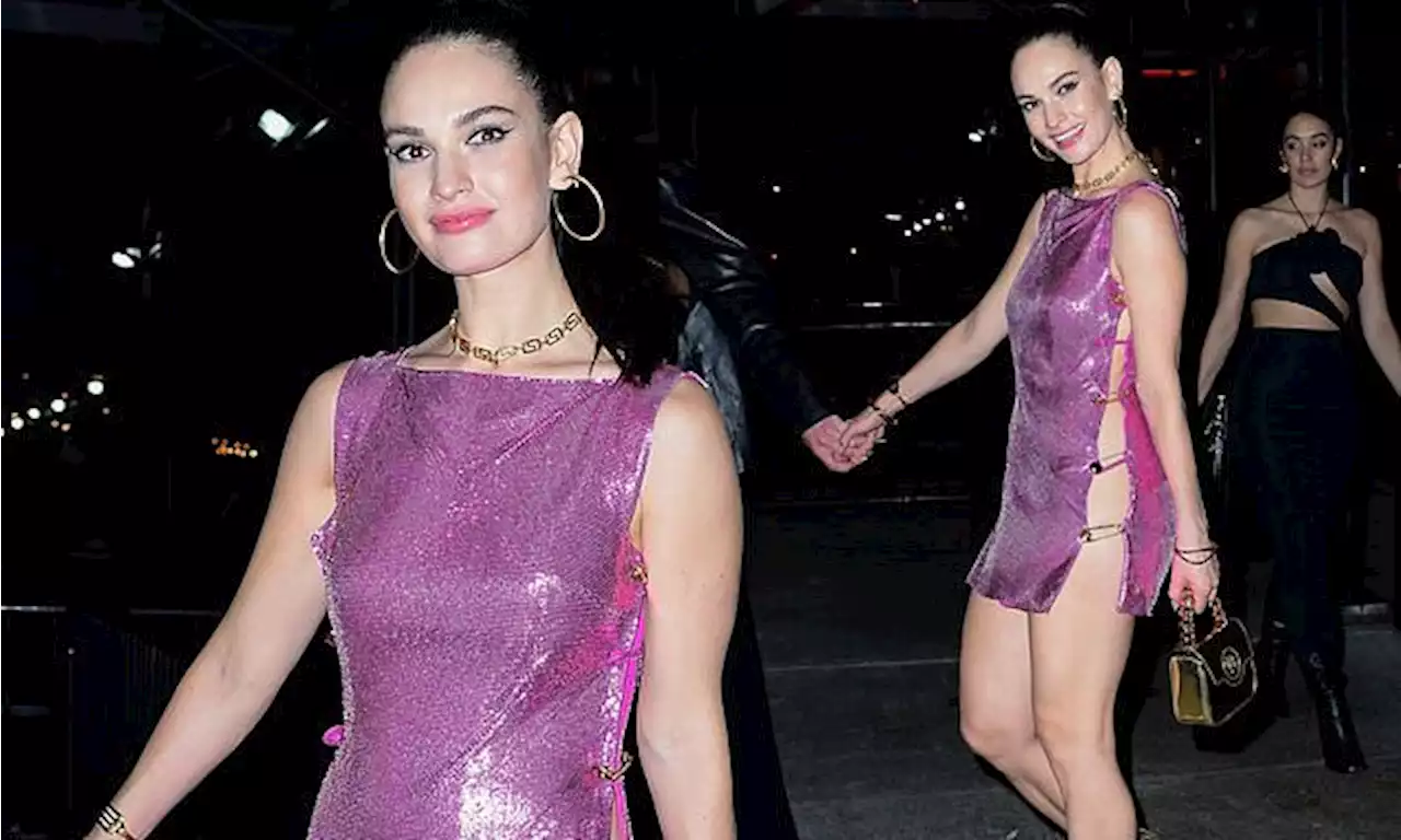 Lily James ditches her underwear at Met Gala after-party