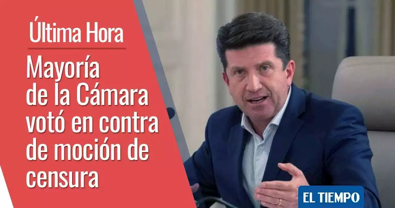 Diego Molano se queda: mayoría de la Cámara votó 'no' a moción de censura