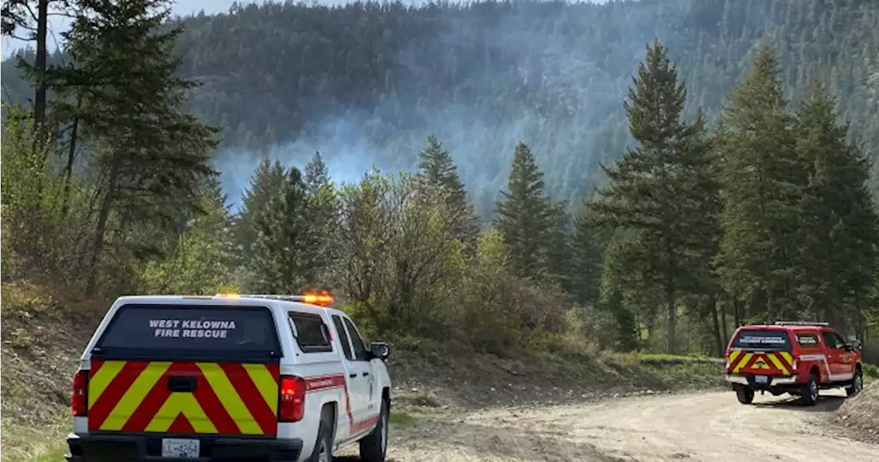 West Kelowna fire crews battle, contain small wildfire north of Rose Valley Lake - Okanagan | Globalnews.ca