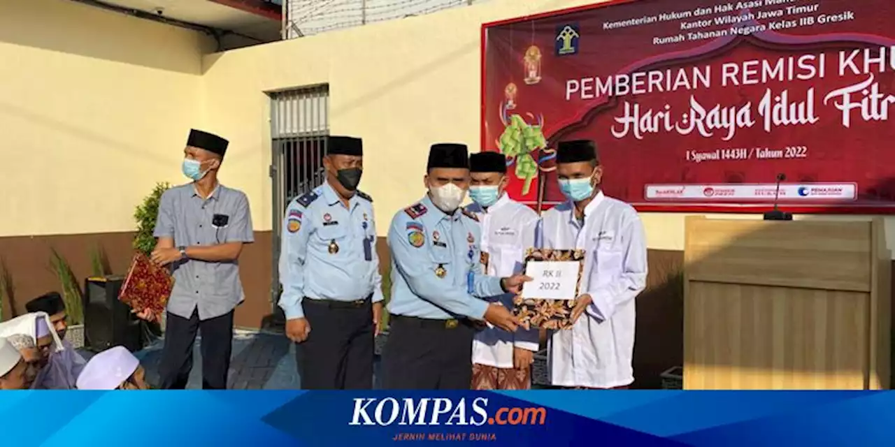 306 Napi Rutan Gresik Dapat Remisi Khusus Lebaran, 2 Orang Langsung Bebas