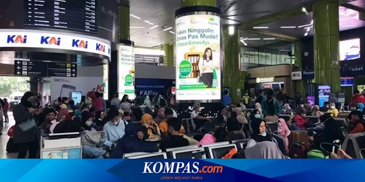 Belum Terlihat Arus Balik Penumpang Kereta Api di Stasiun Gambir dan Pasar Senen