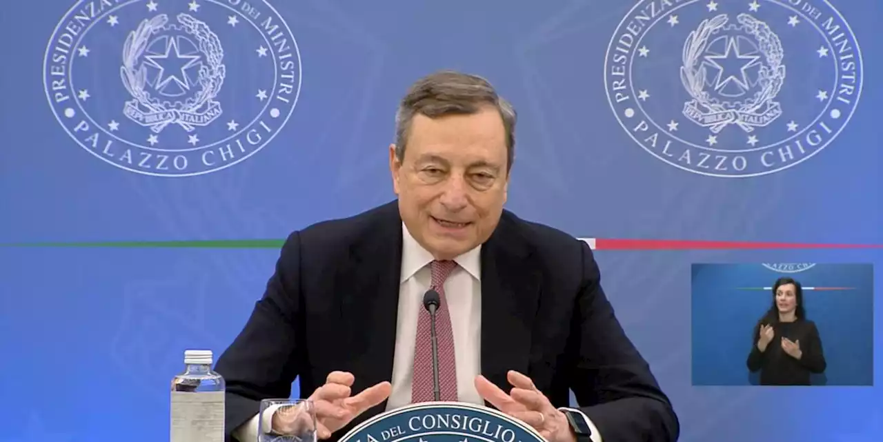 Draghi: continuiamo ad aiutare l'Ucraina e a far pressioni sulla Russia