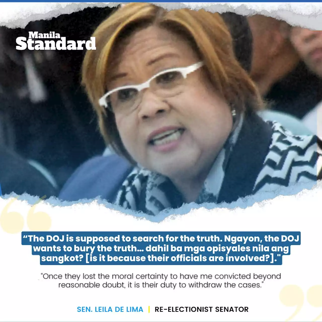 De Lima: No ill about telling truth