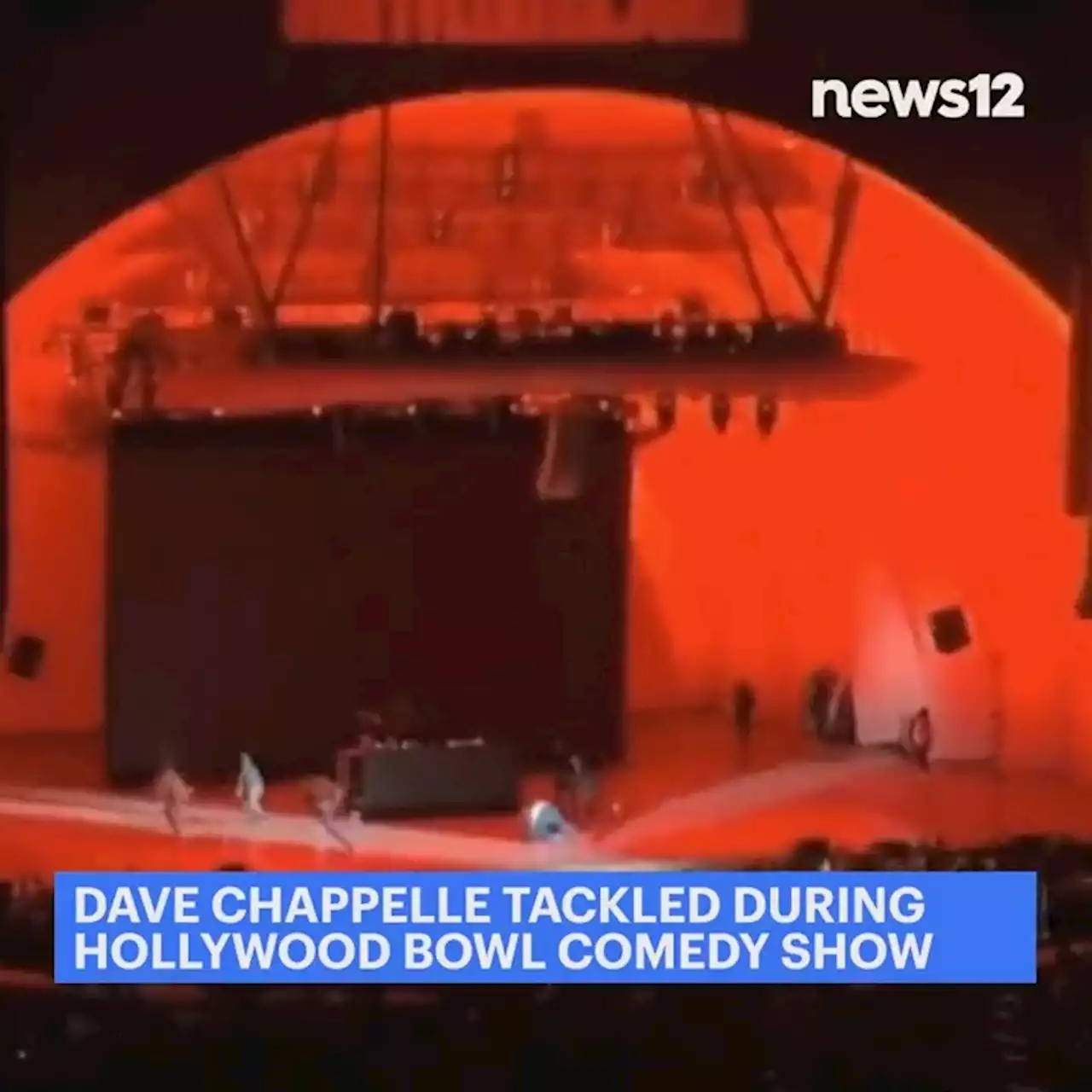 Dave Chappelle tackled during Hollywood Bowl comedy show