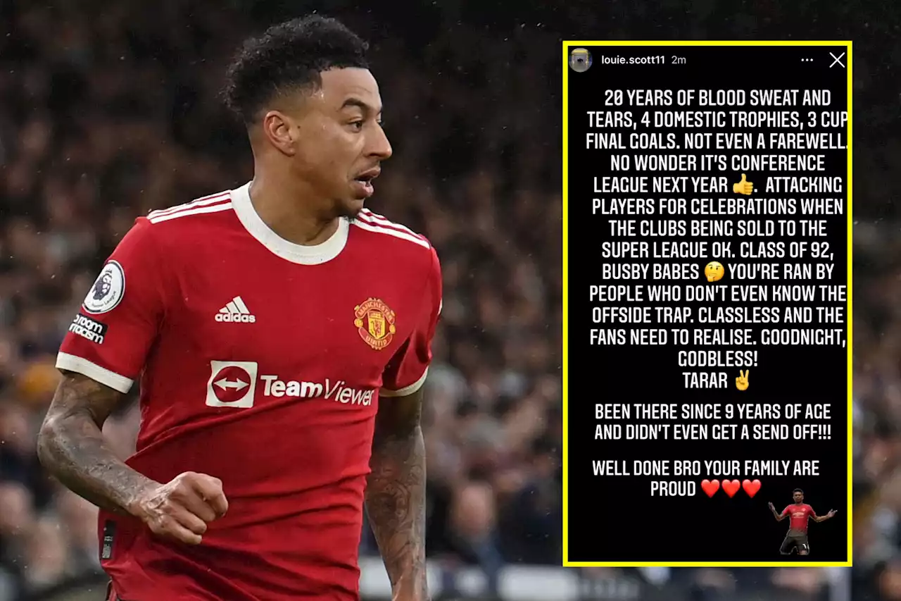 Lingard's brother hits out at 'classless' Man United for denying Old Trafford farewell