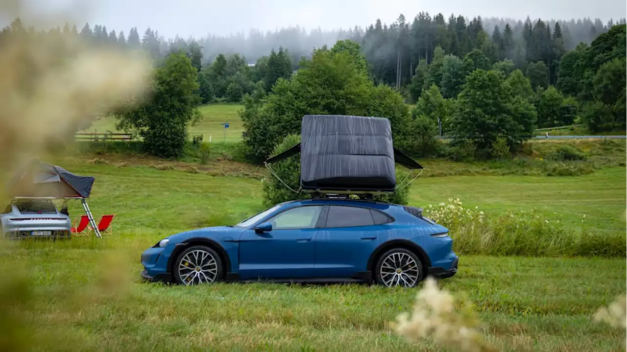 Porsche has a new Roof Tent Taycan Turbo S Cross Turismo experience