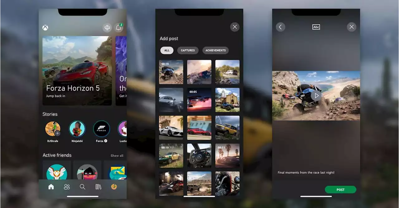 Xbox mobile app will let you share game content as Snapchat-style Stories