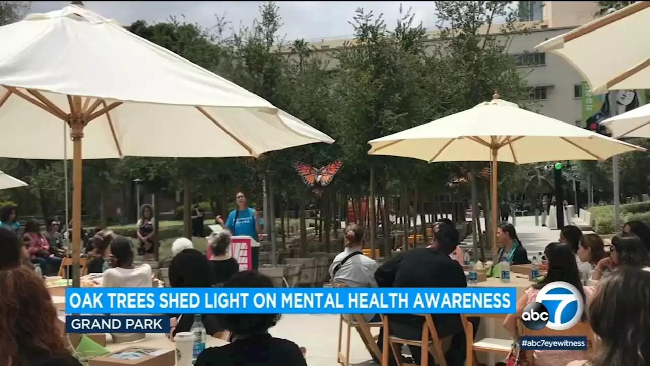 Los Angeles marks Mental Health Awareness Month by planting oak trees in Grand Park