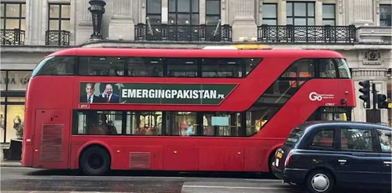 لندن کی بسوں پر شریف برادران کی تصاویر کیخلاف شکایت درج
