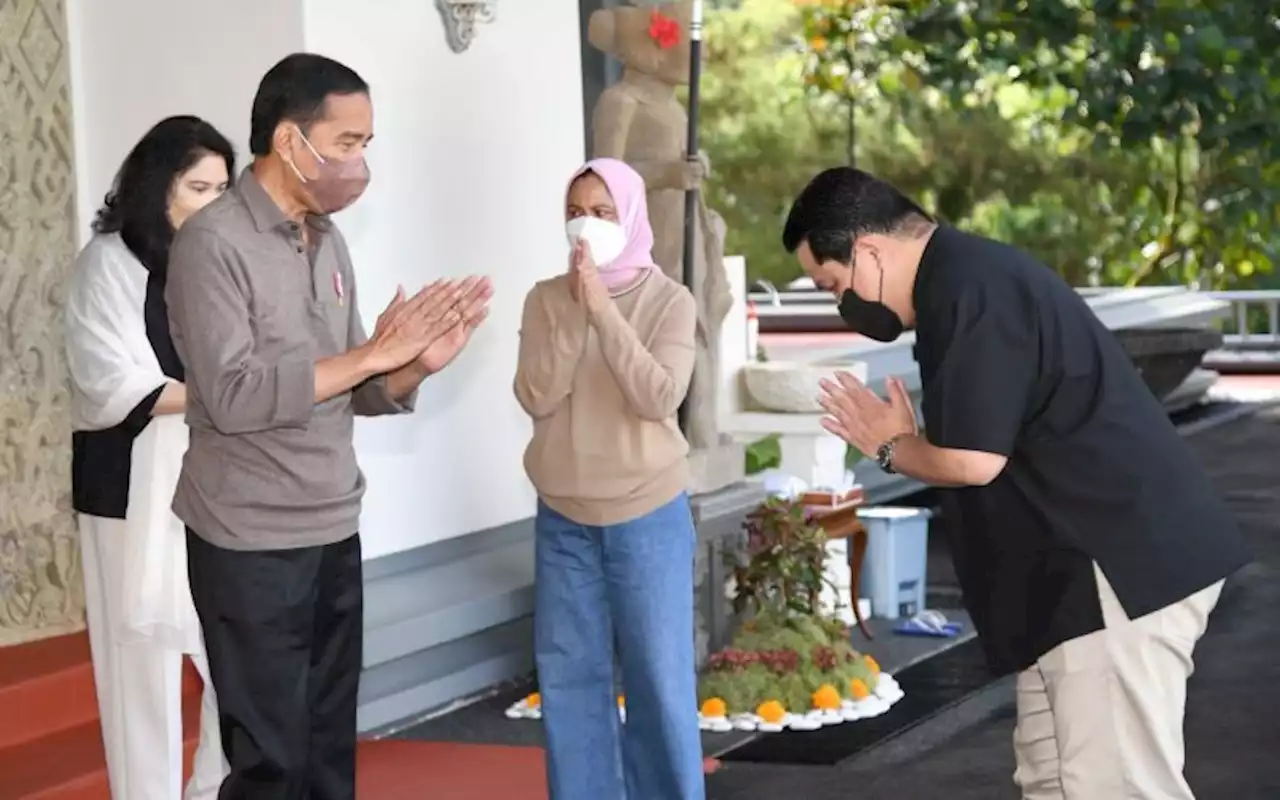 Erick Thohir Silaturahmi Lebaran ke Jokowi di Istana Tampaksiring Bali | Kabar24 - Bisnis.com