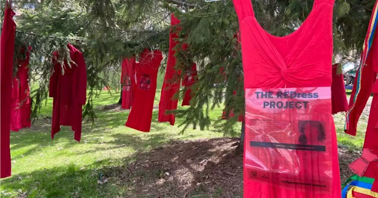 London, Ont. community honours MMIWG on Red Dress Day at Ivey Park - London | Globalnews.ca