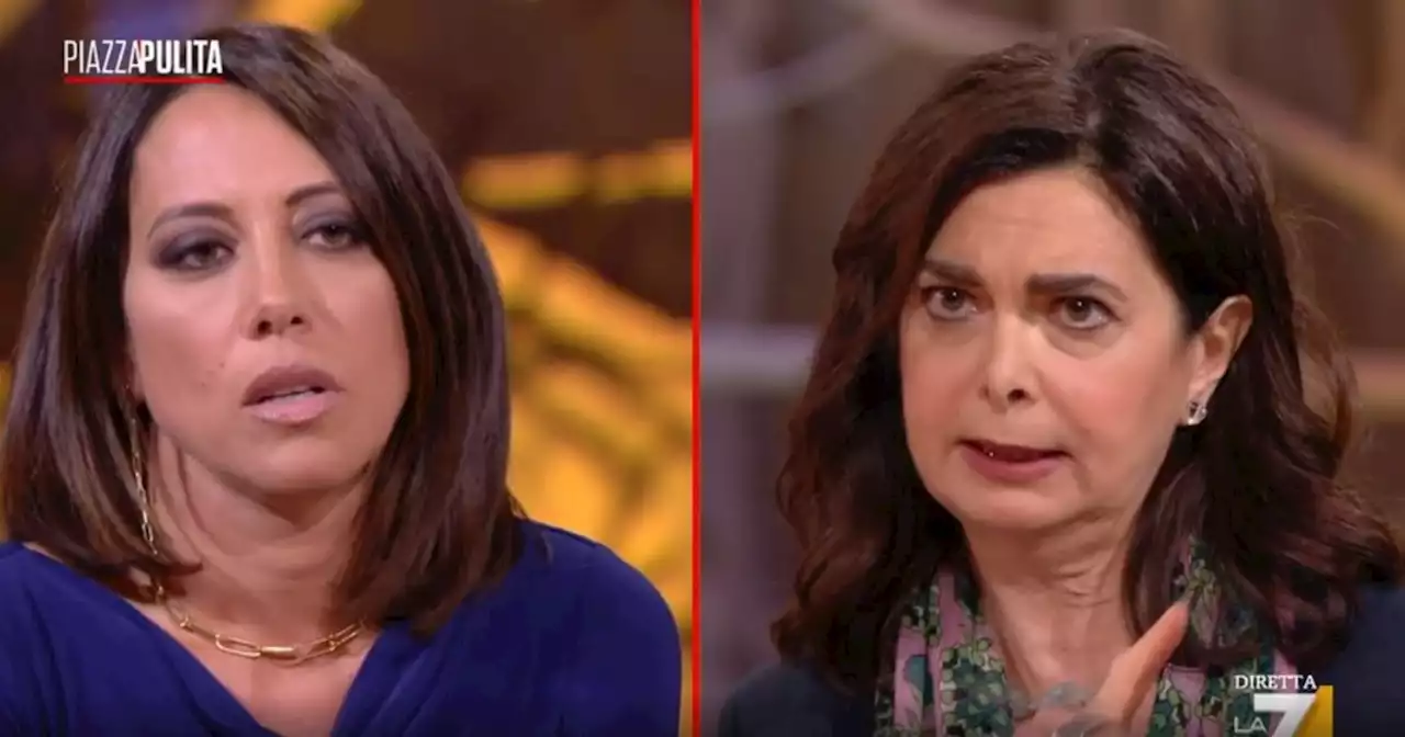 PiazzaPulita, il fango della Boldrini sulla Meloni, ira in tv: 'Vi dico perché non deve governare...'