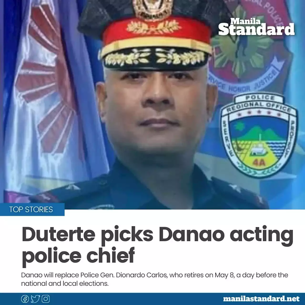 Duterte picks Danao acting police chief