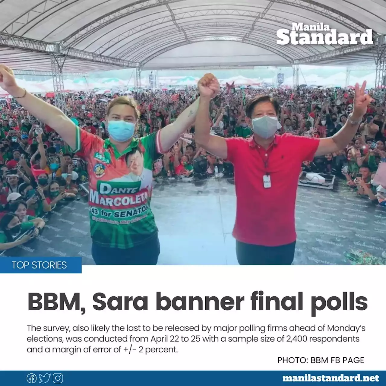 BBM, Sara banner final polls