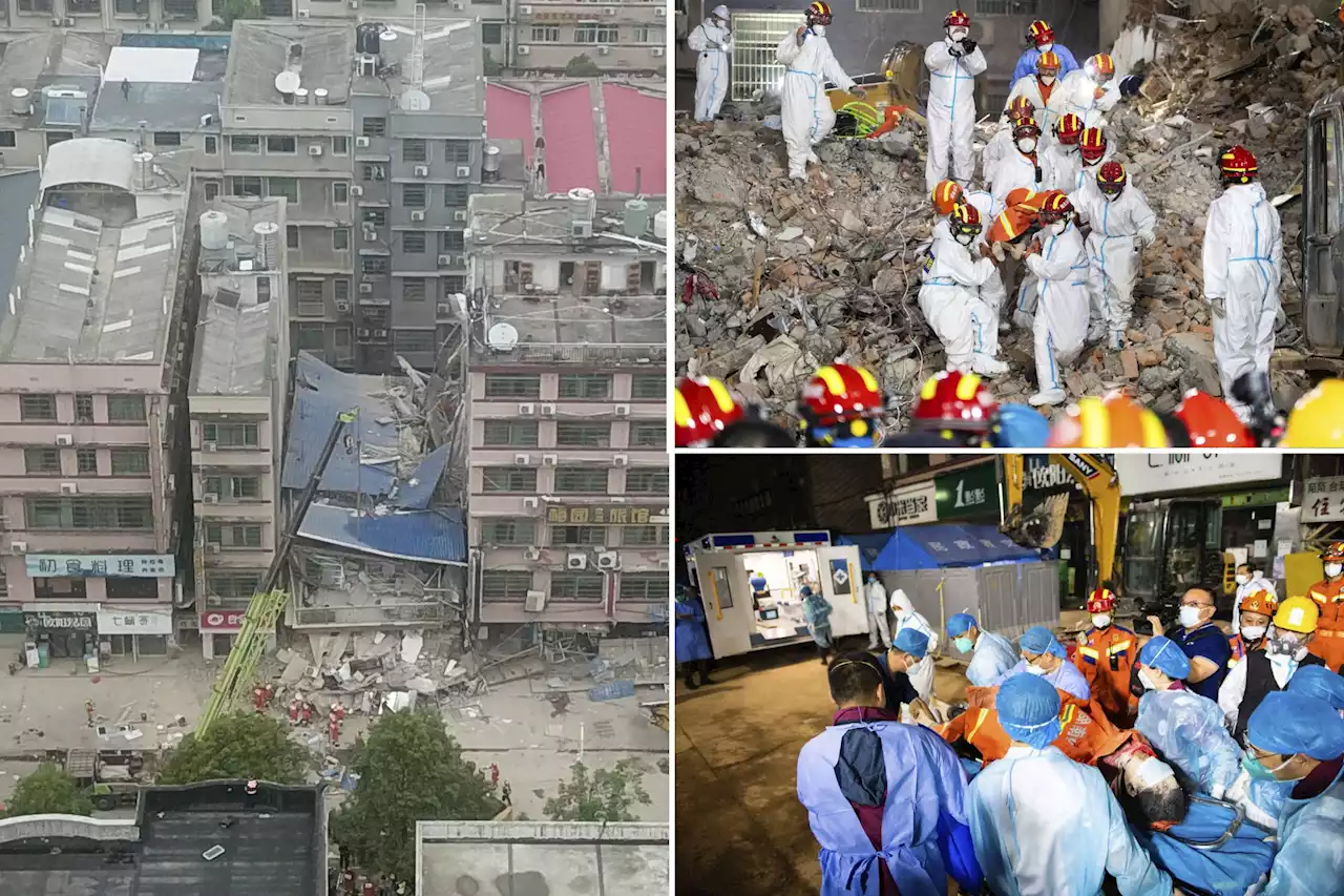 53 dead in China building collapse, search for trapped ends