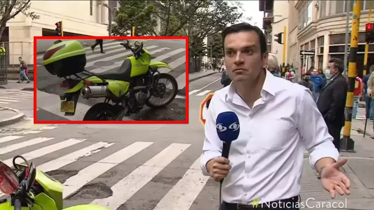 Juan Diego Alvira encontró a policía mal parqueado en Noticias Caracol; su moto, a patios - Pulzo