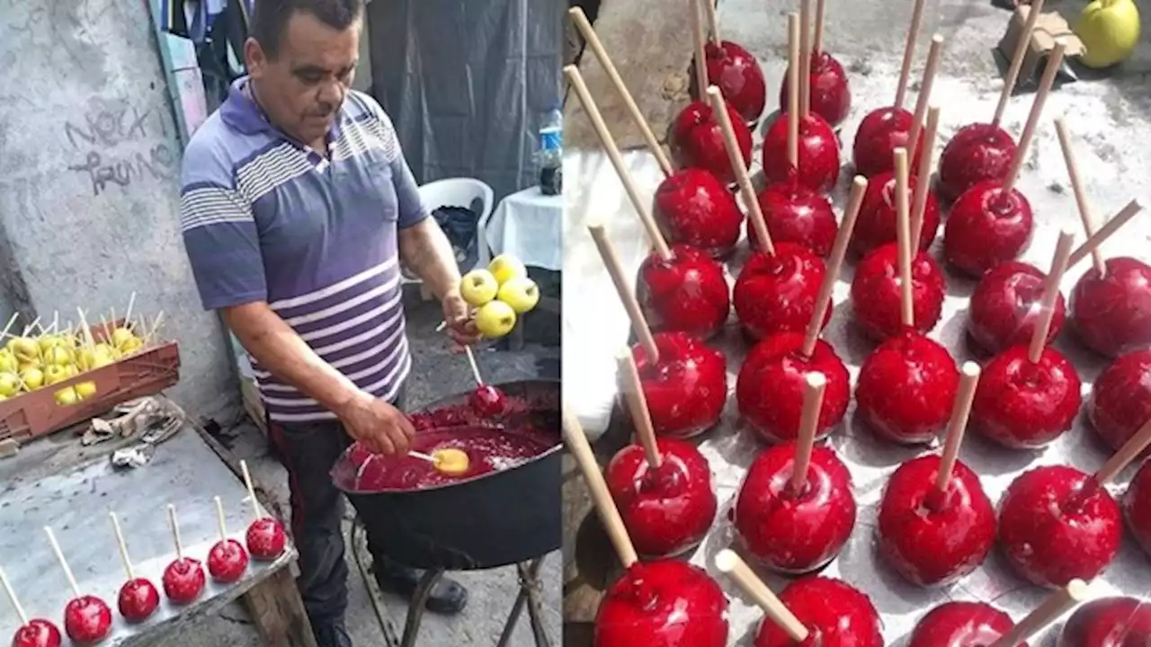 Le pidieron 1500 manzanas caramelizadas a un vendedor callejero y a último momento le cancelaron