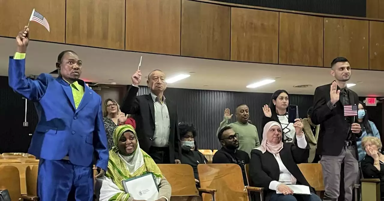 Newly naturalized U.S. citizens in Cleveland ready to cast their ballots