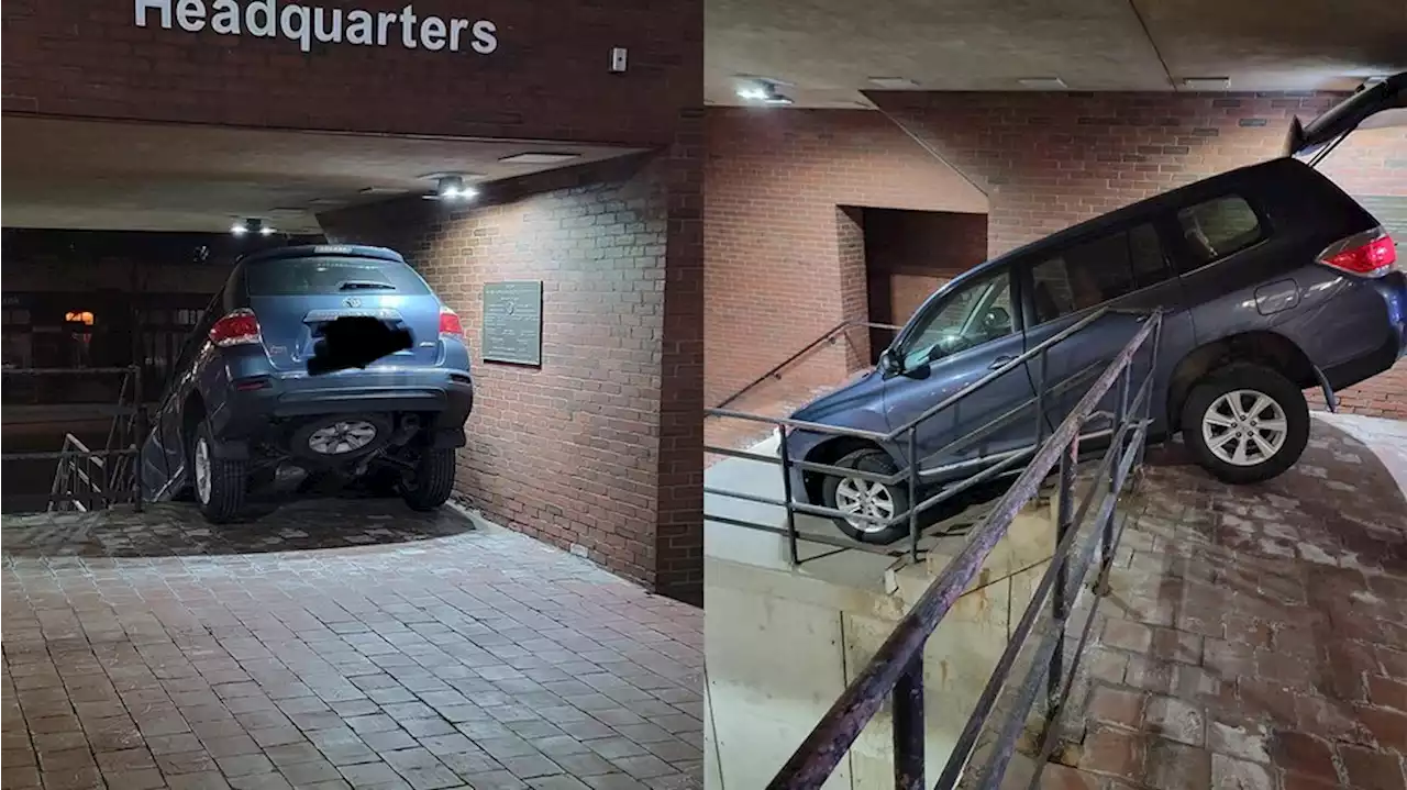 Woman who drove down garage stairwell claims she was ‘just following her GPS,’ police say