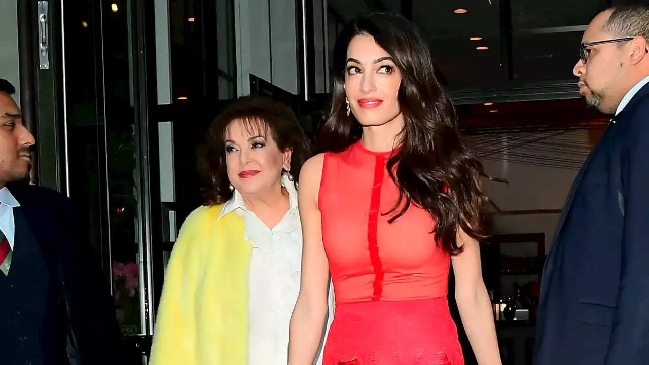 Amal Clooney Swaps Business Casual For A Little Red Dress