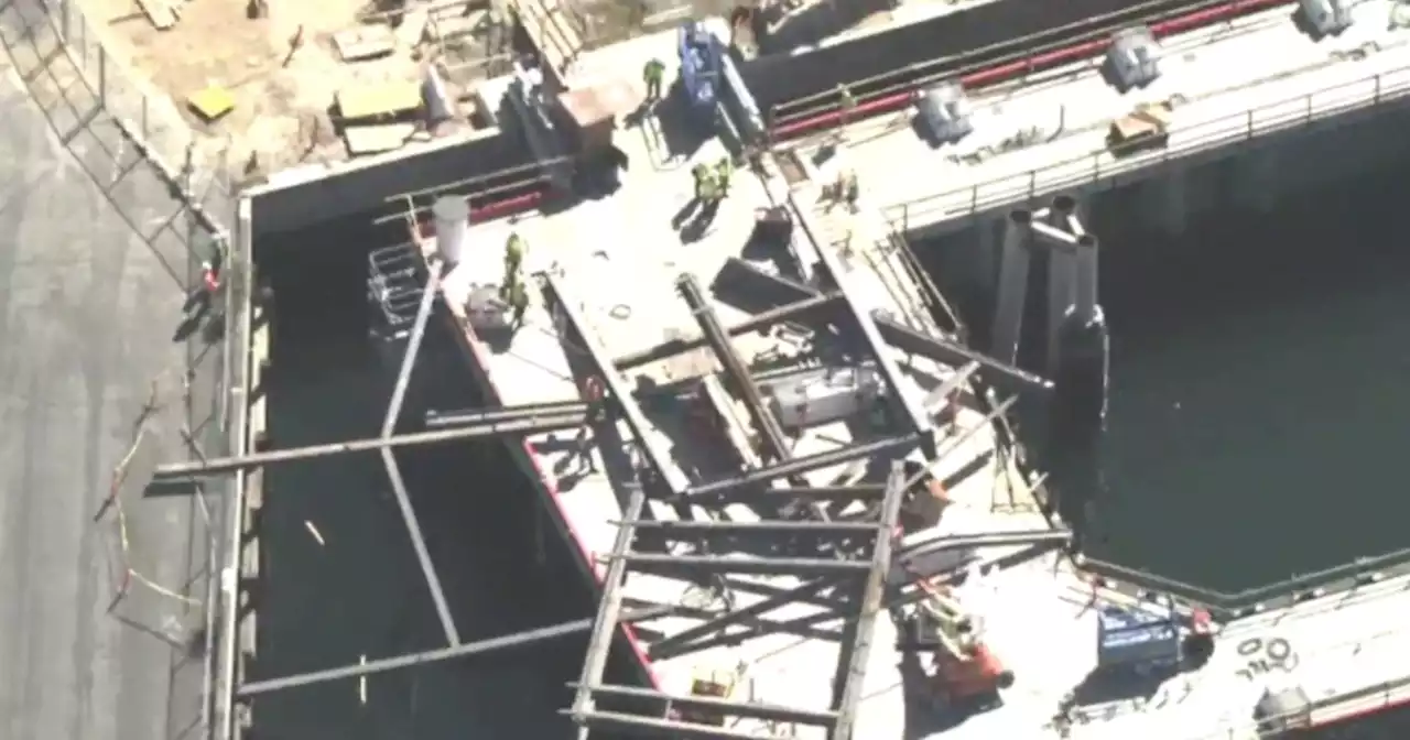 Fire station under construction in Long Beach collapses, injuring four workers