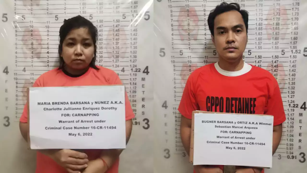 Couple arrested for estafa, carnapping in Cebu City