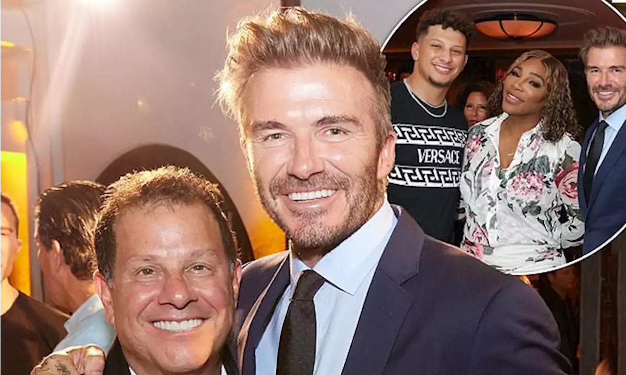 David Beckham puts on a suave display to host Sports Illustrated bash