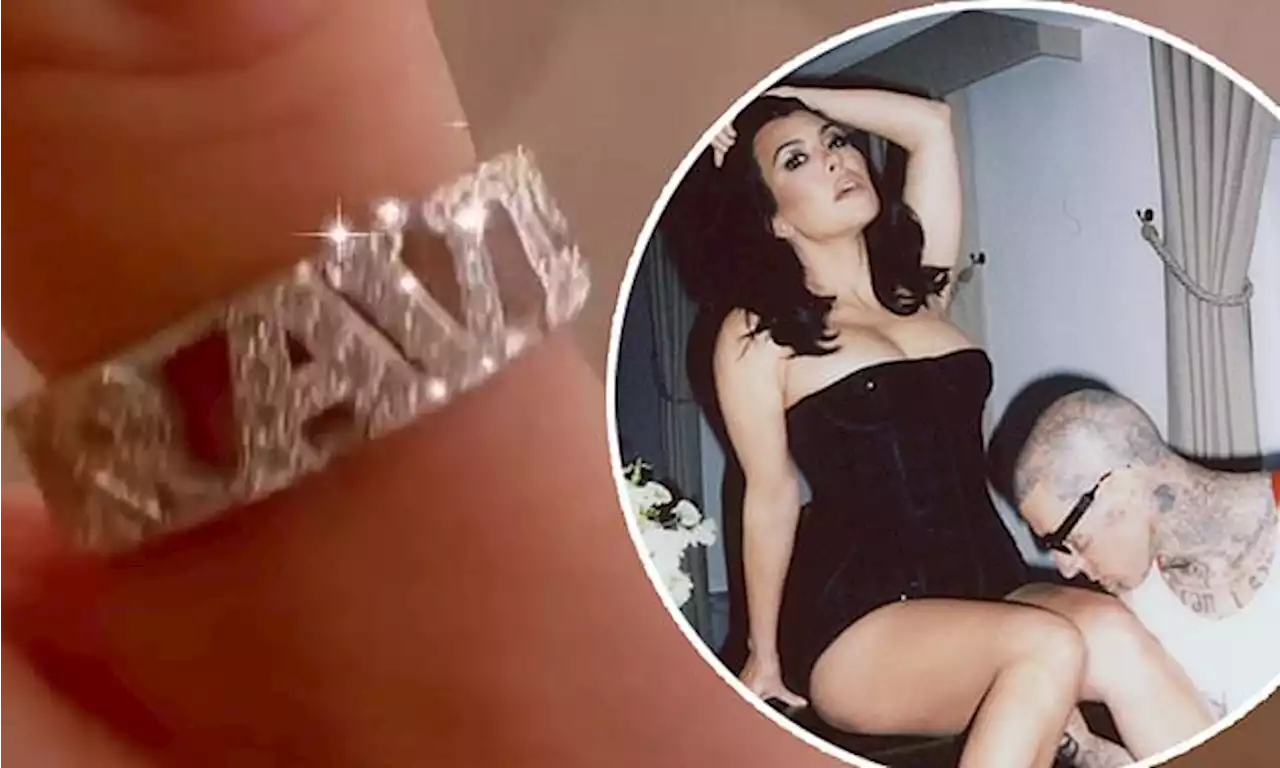 Kourtney Kardashian shares a look at her new jewel-filled ring