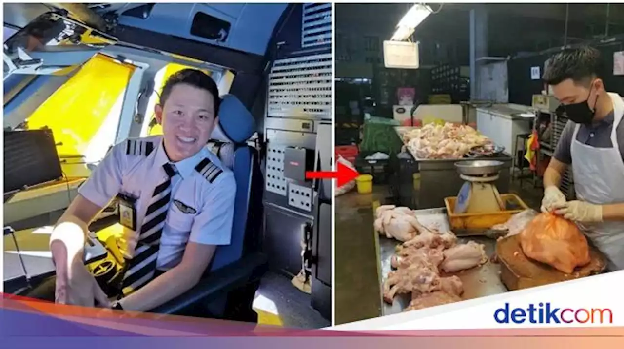 Imbas Pandemi, Pilot Ini Jualan Ayam Potong di Pasar