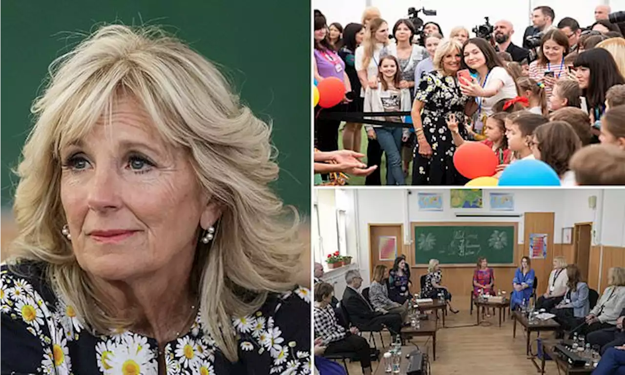 Jill Biden fights back tears as she meets with Ukrainian refugees