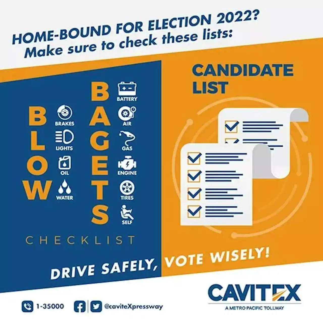 CAVITEX, CALAX brace for 2022 election day motorist surge