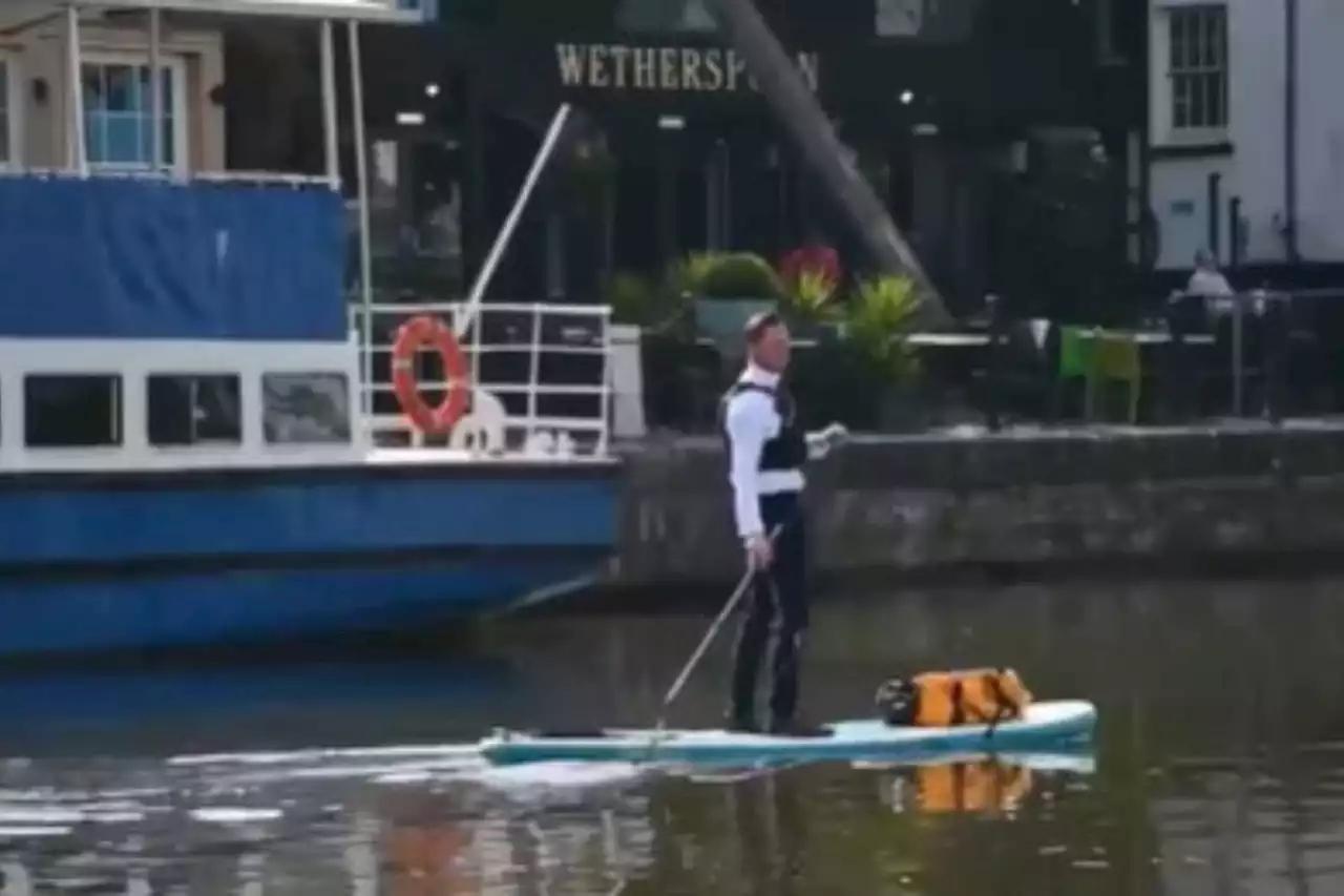 WATCH: Man paddleboards to work saving him R49,000 a year in petrol and parking